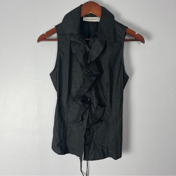 Anne Fontaine | Tops | Anne Fontaine Paris Sleeveless Ruffle 